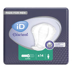 Pack of iD Discreet pads for men on a white background